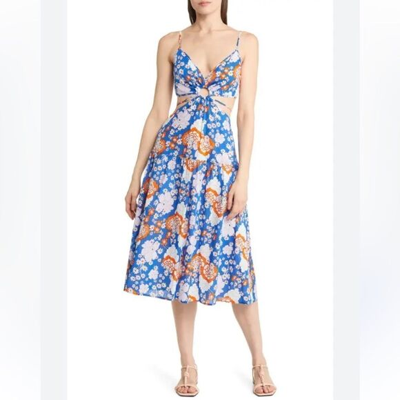 Rails Revolve Floral Print Cutout Cotton Dress NWT SizeXL